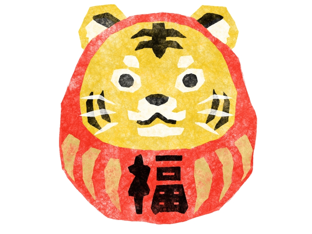 虎のダルマ（阪神タイガースの勝利を祈る）